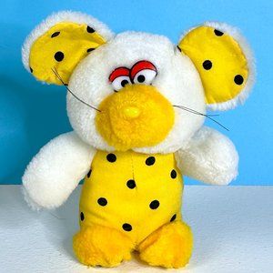 VERY RARE Vintage Nadel & Sons Toy‎ Corp Yellow Mouse 6" Plush Stuffed Animal